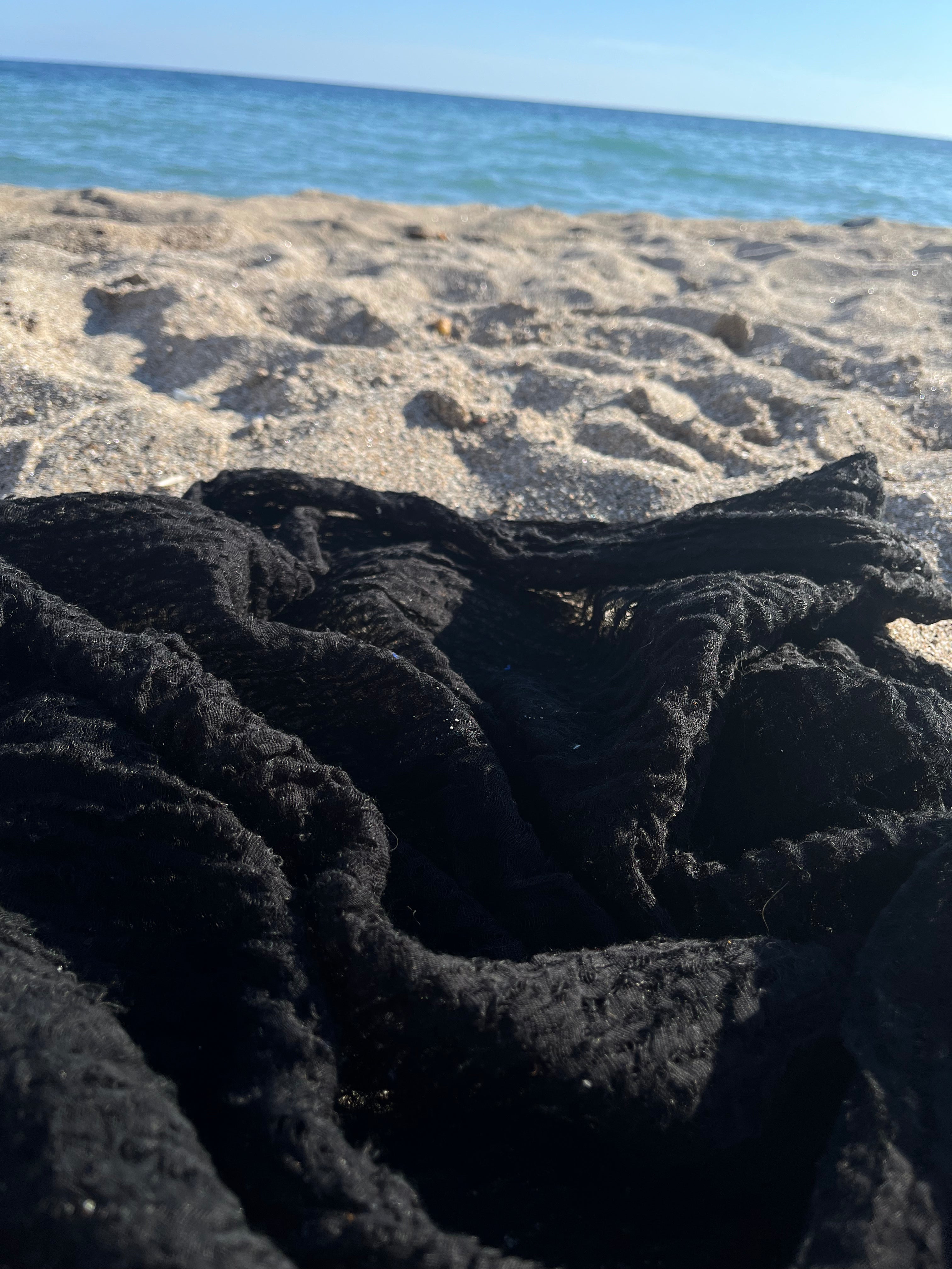 Black Textured Linen Fabric By The Yard Natural Fabrics.