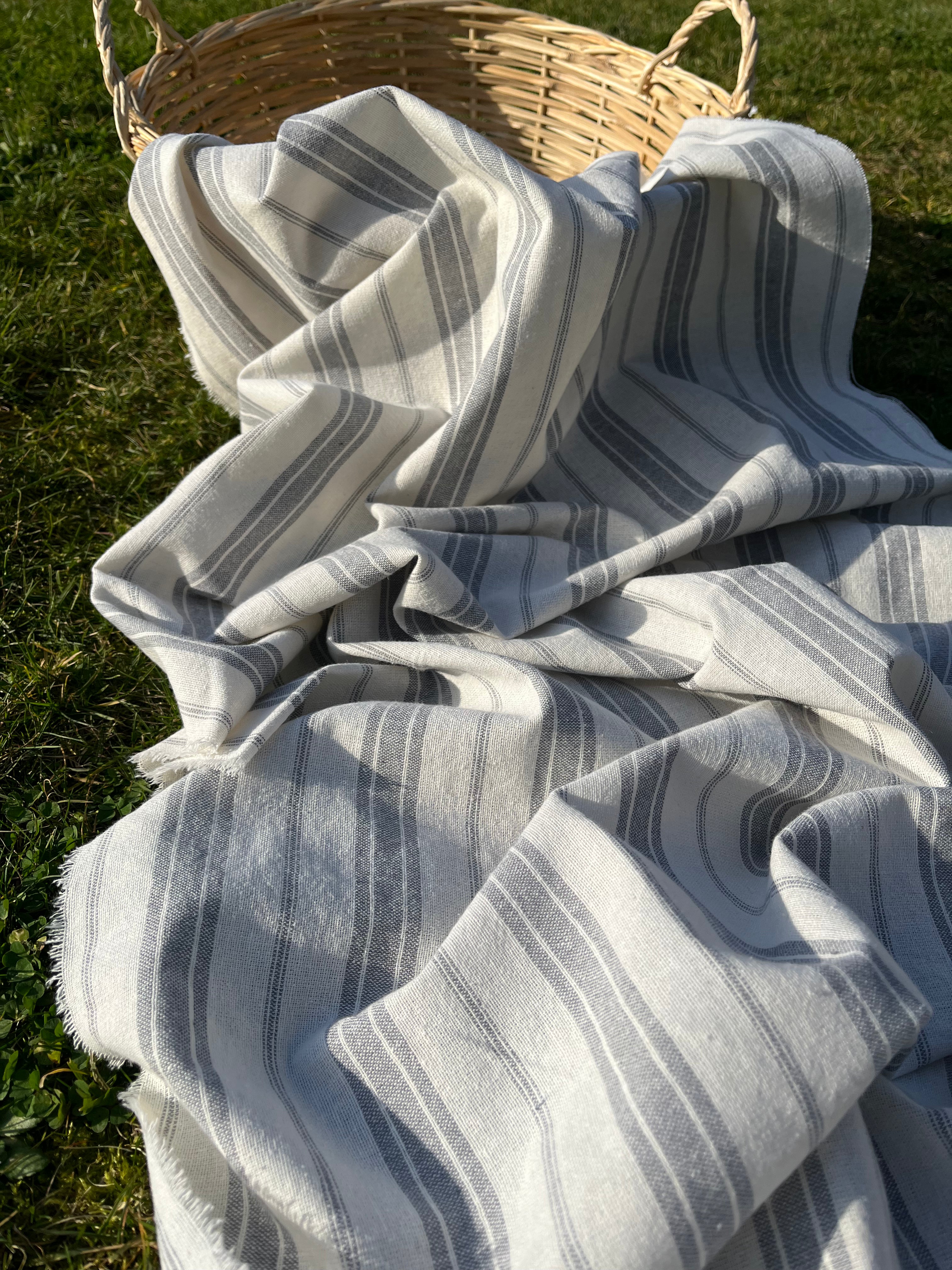 Mid Weight Softened Linen Cotton Fabric By The Yard