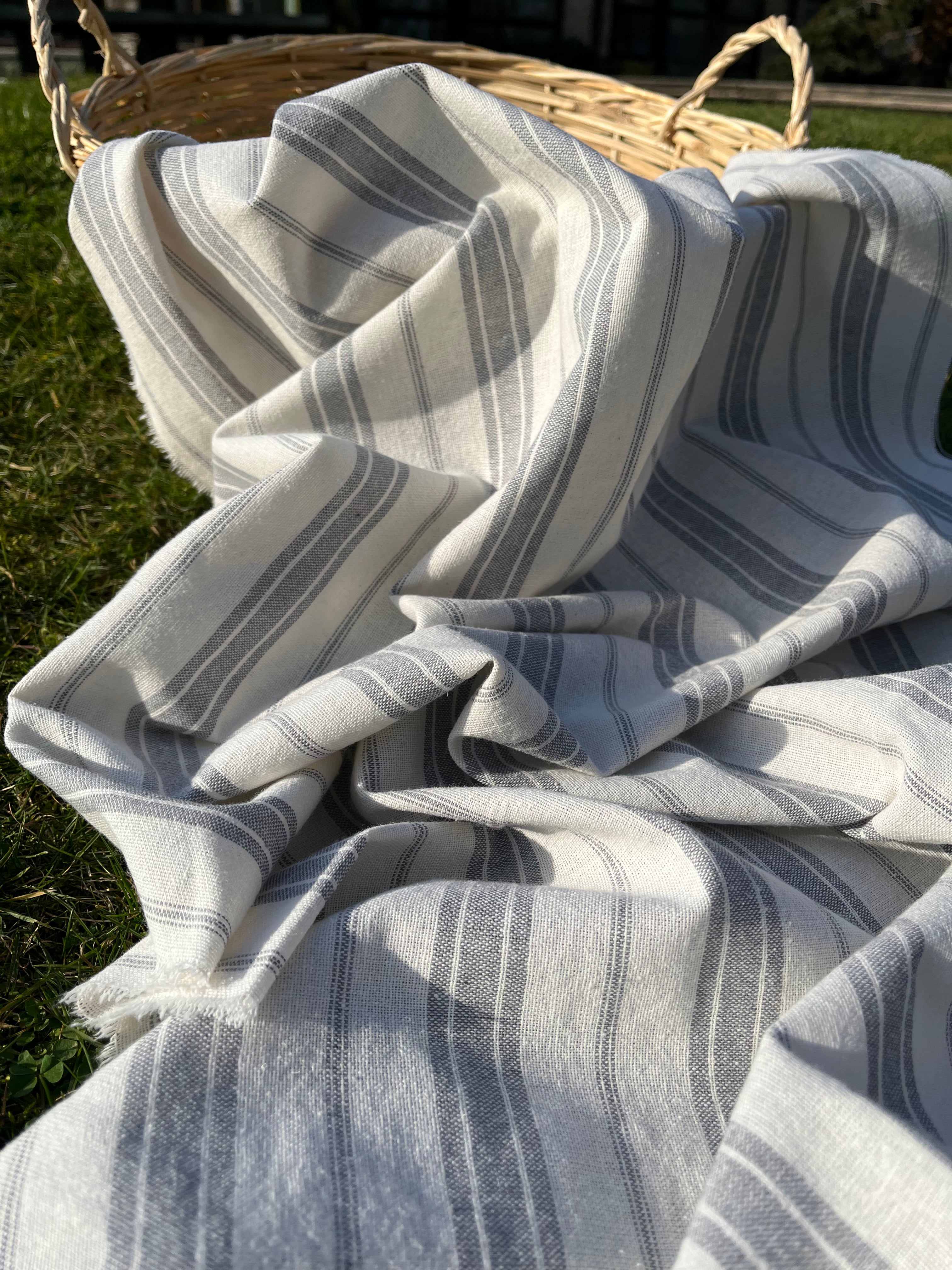 Mid Weight Softened Linen Cotton Fabric By The Yard