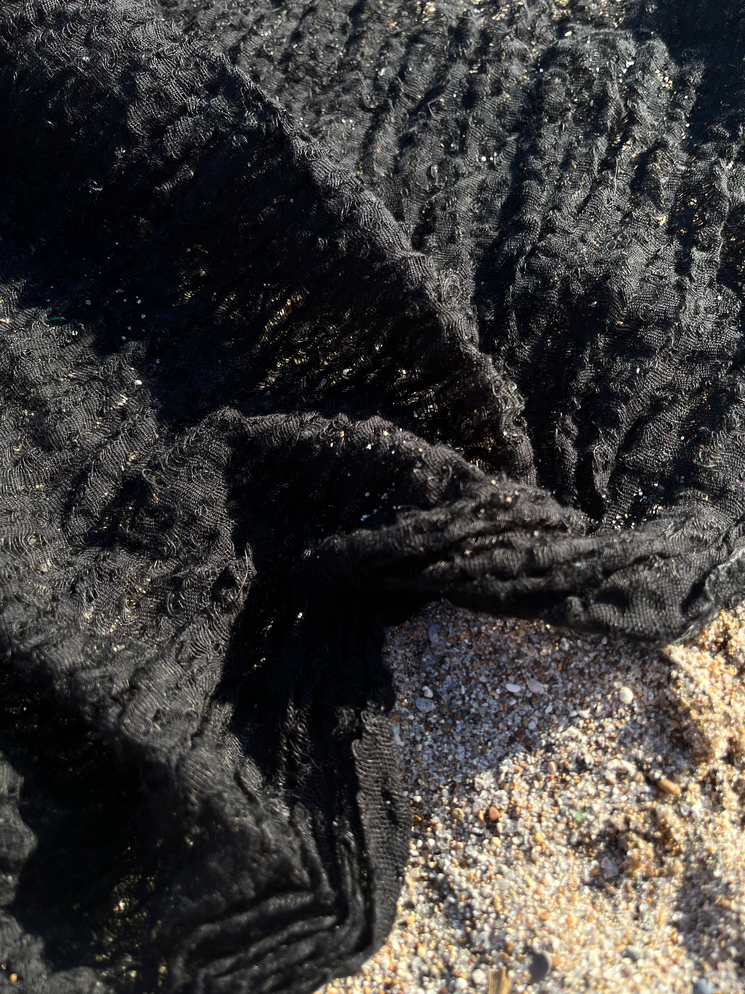 Black Textured Linen Fabric By The Yard Natural Fabrics.