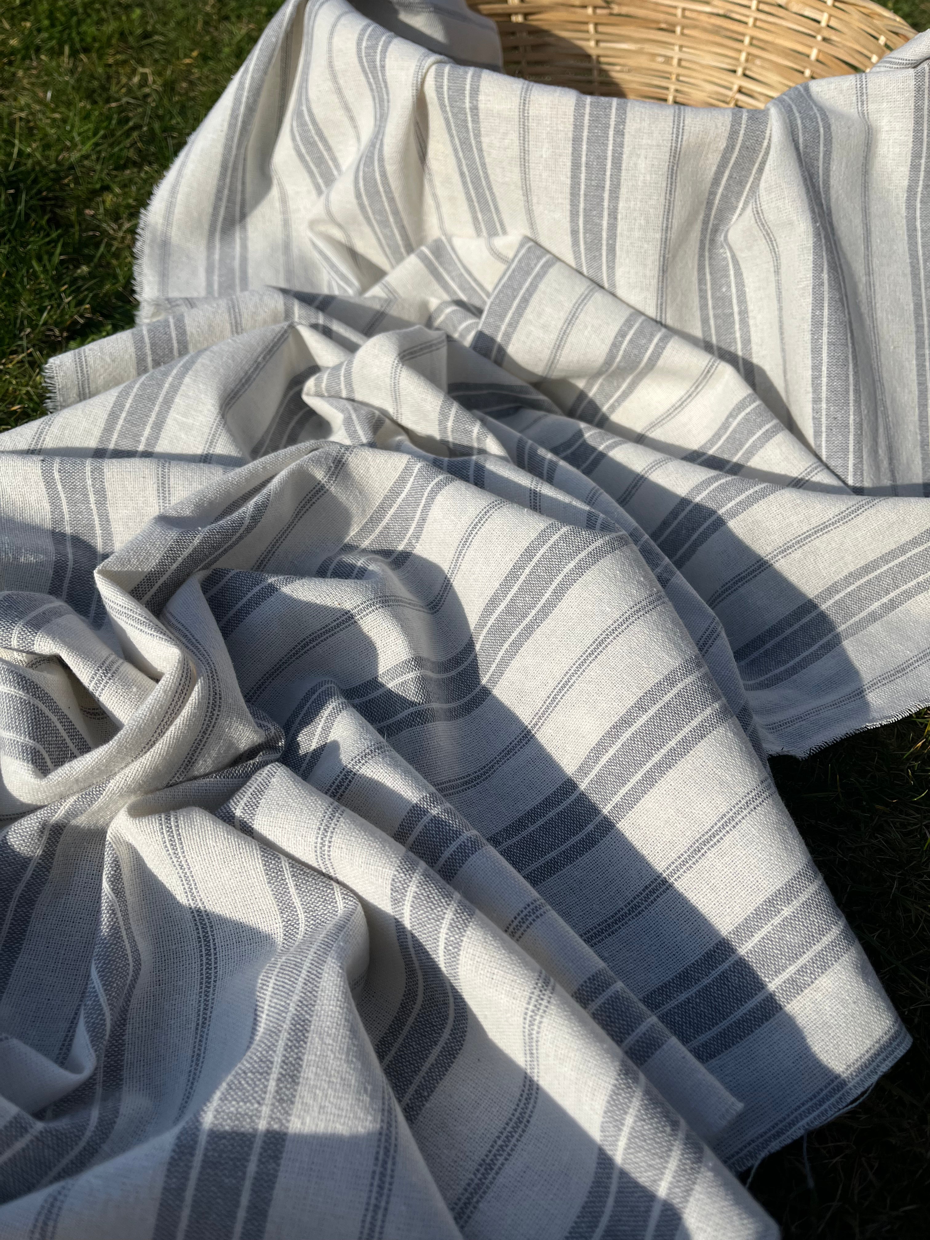 Mid Weight Softened Linen Cotton Fabric By The Yard