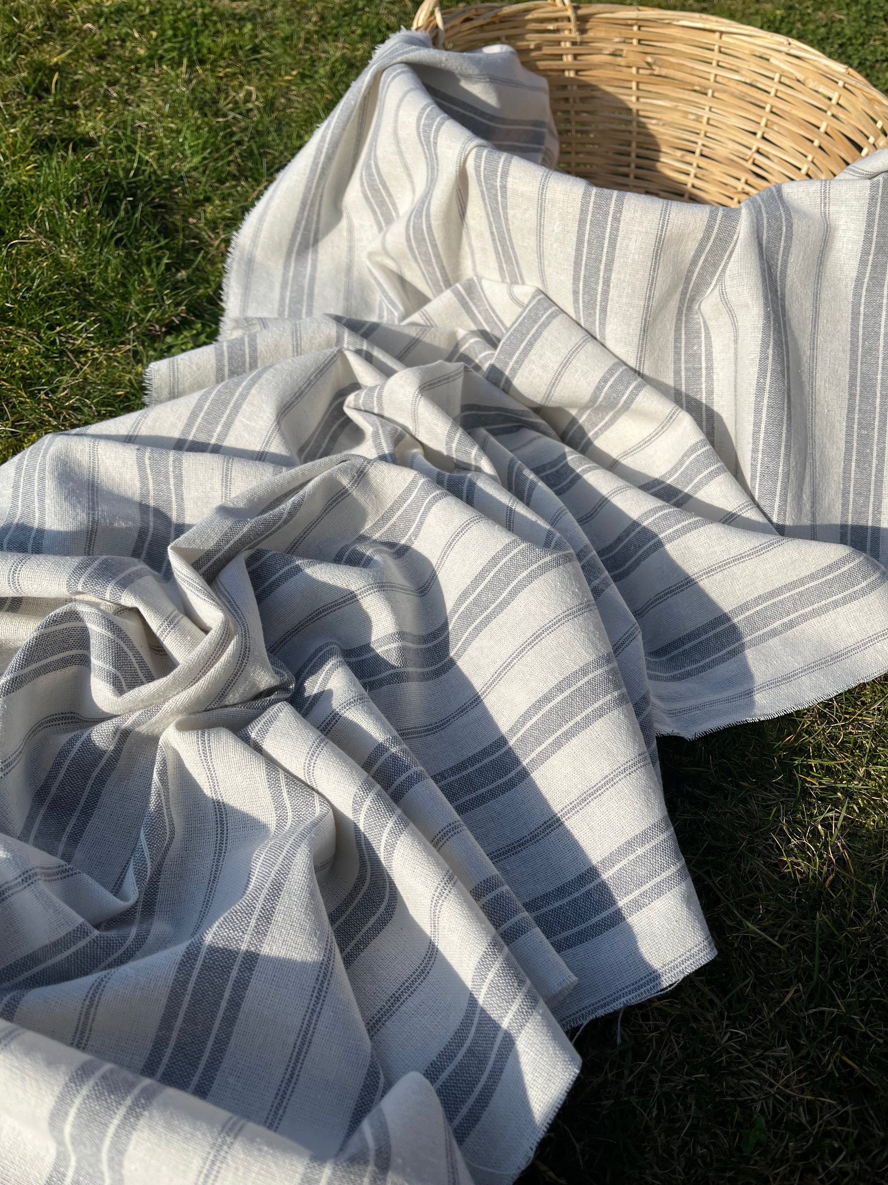 Mid Weight Softened Linen Cotton Fabric By The Yard