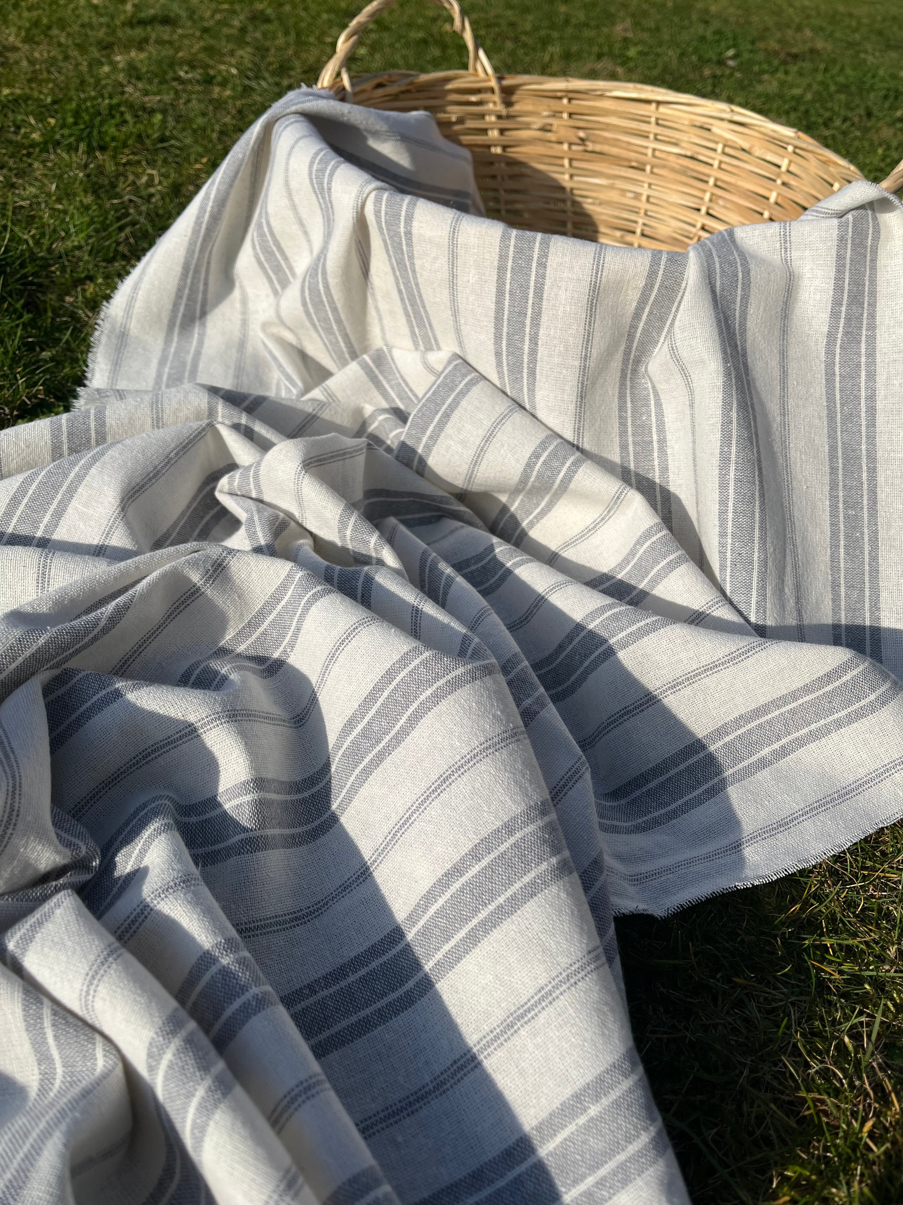 Mid Weight Softened Linen Cotton Fabric By The Yard