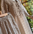 Linen Silk Blend Striped Fabric.