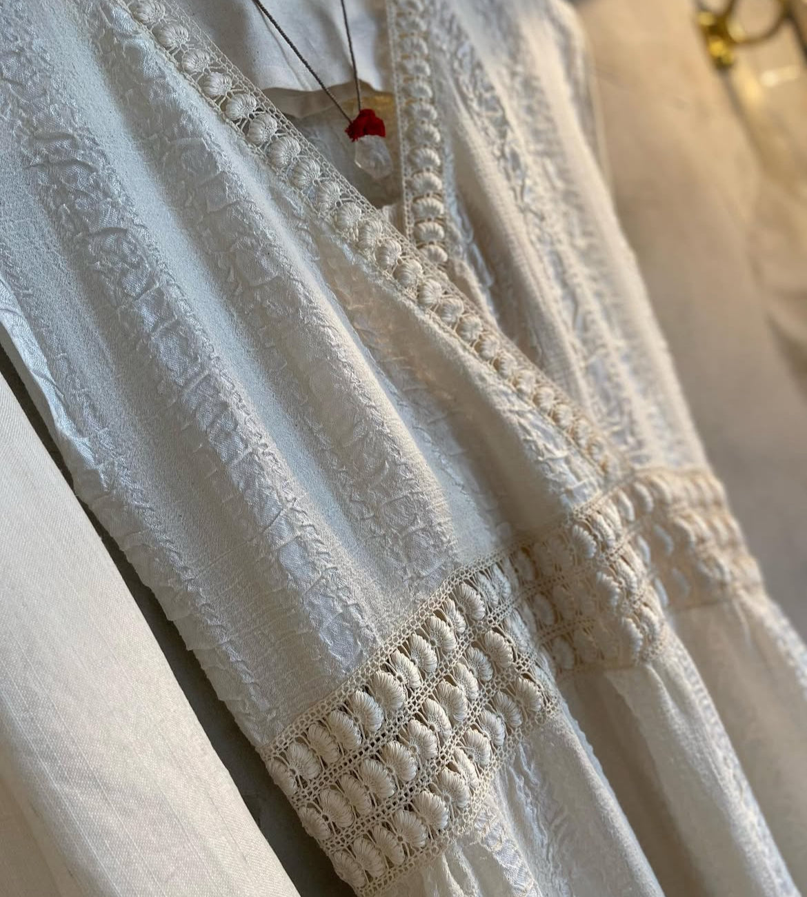 Striped and Textured Silk Linen Fabrics Crinkle