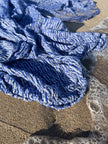 Blue Unique Natural Fabrics: Funky, Sheer, and Textured Cotton Linen.