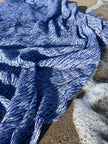 Blue Unique Natural Fabrics: Funky, Sheer, and Textured Cotton Linen.