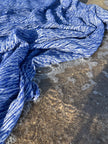 Blue Unique Natural Fabrics: Funky, Sheer, and Textured Cotton Linen.