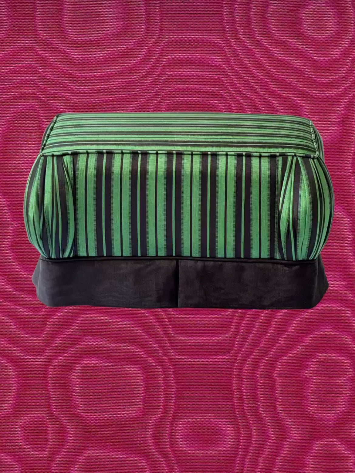 Black Silk Fabric, Moire Silk Fabric, Silk By The Yard. Watermark Pattern.