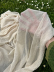 Knitted Mesh Cotton Softened Organic Fabric.
