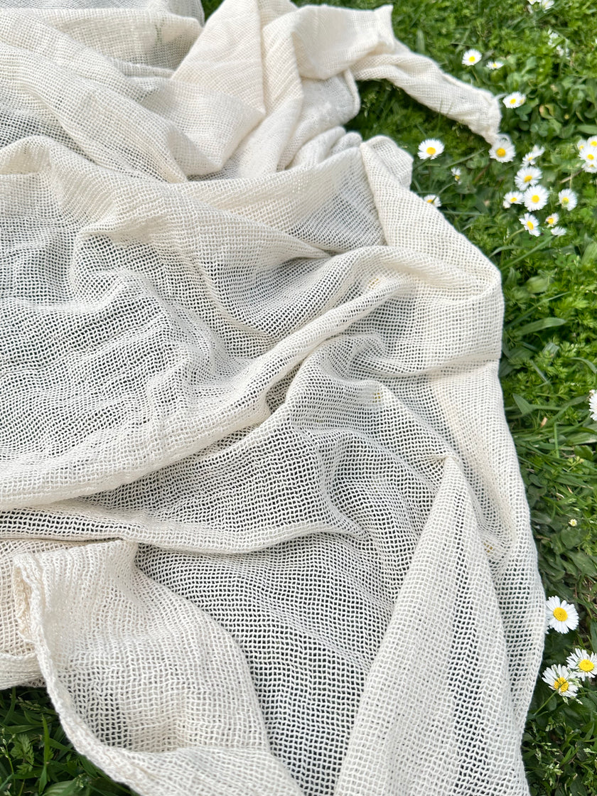 Knitted Mesh Cotton Softened Organic Fabric.