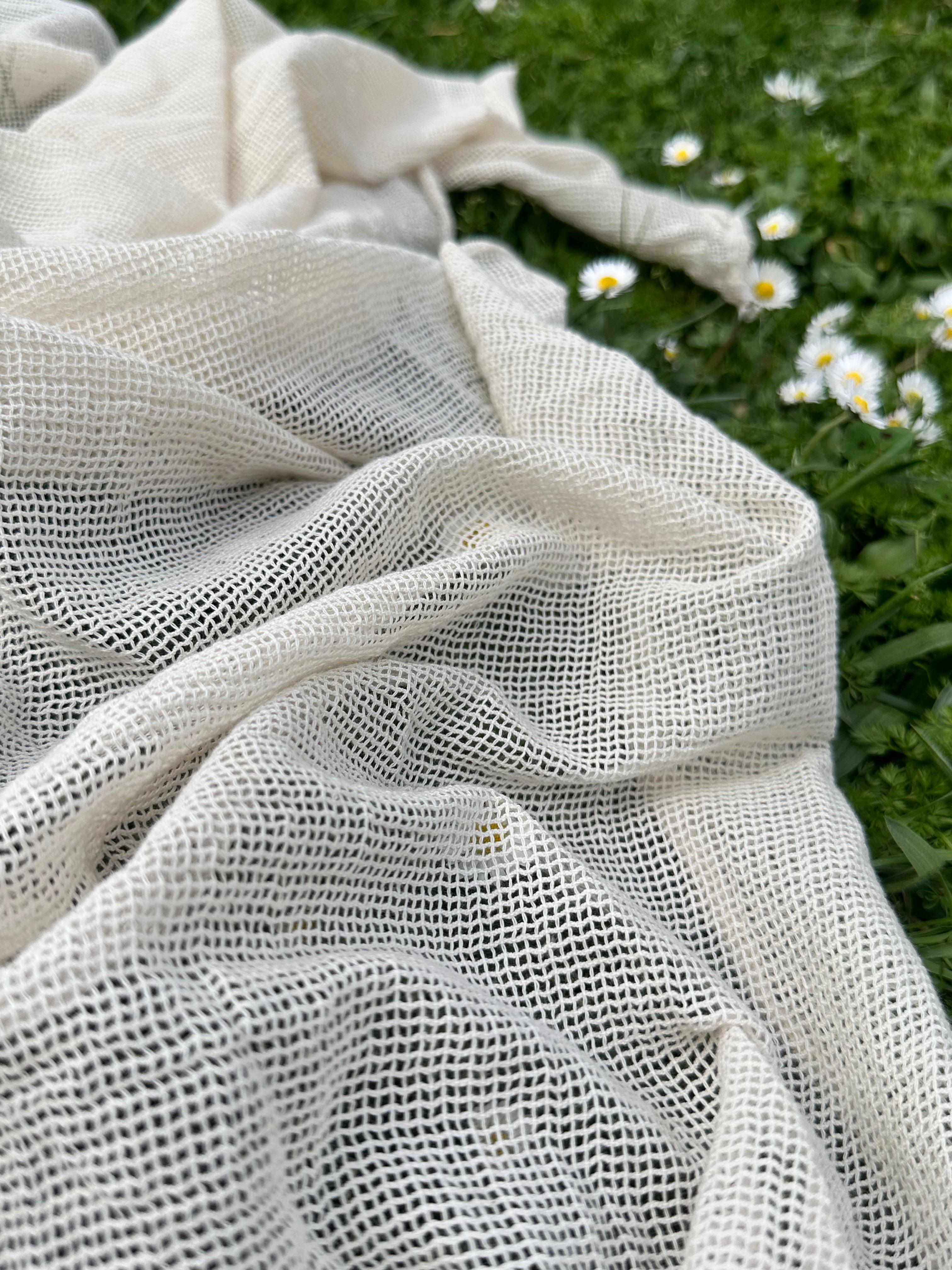 Knitted Mesh Cotton Softened Organic Fabric.