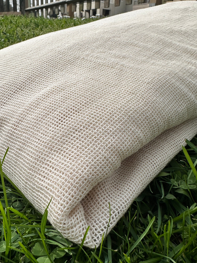Knitted Mesh Cotton Softened Organic Fabric.