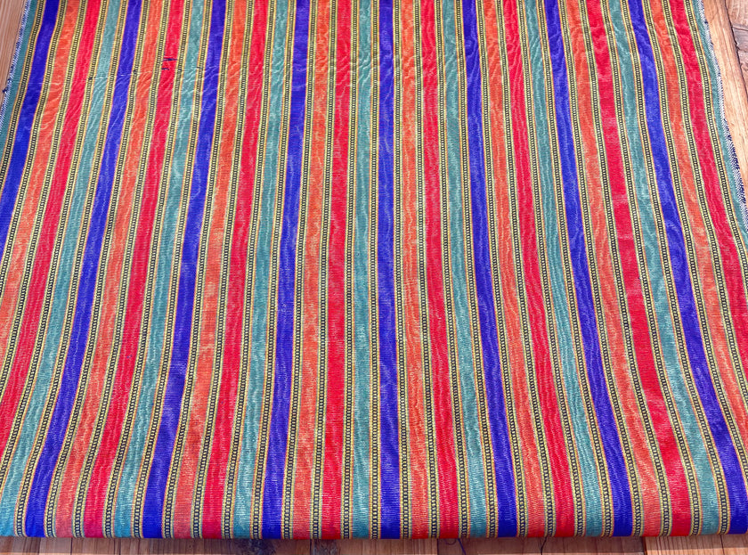 Striped Pattern Moiré Fabric By The Yard – Luxurious Silk  For Interior Design & Special Sewing Projects. / 24 inches - 60 cm Width