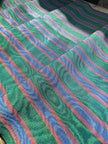 Multi Color Striped Pattern Moiré Fabric By The Yard – Luxurious Silk  For Interior Design & Special Sewing Projects. / 22 inches - 50 cm Width