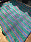 Multi Color Striped Pattern Moiré Fabric By The Yard – Luxurious Silk  For Interior Design & Special Sewing Projects. / 22 inches - 50 cm Width