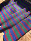Multi Color Striped Pattern Moiré Fabric By The Yard – Luxurious Silk  For Interior Design & Special Sewing Projects. / 22 inches - 50 cm Width.
