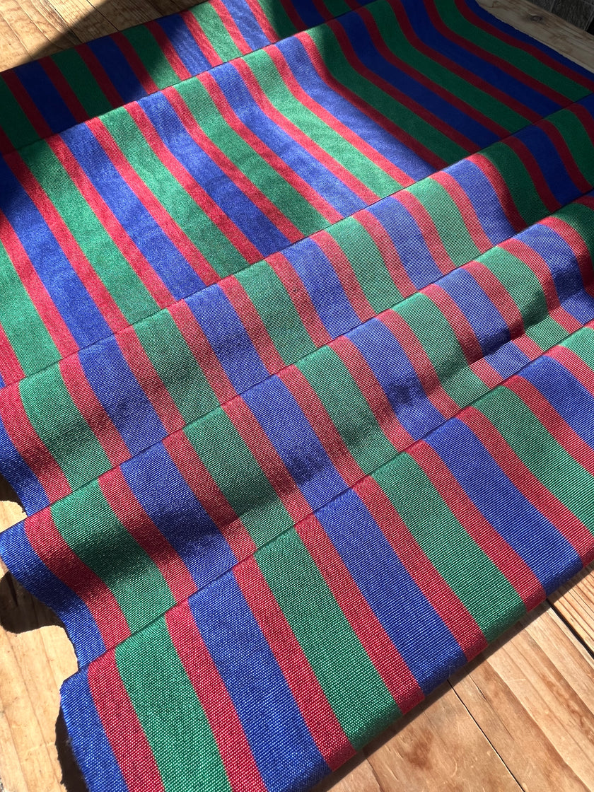 Multi Color Striped Pattern Moiré Fabric By The Yard – Luxurious Silk  For Interior Design & Special Sewing Projects. / 22 inches - 50 cm Width.