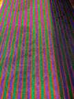 Multi Color Striped Pattern Moiré Fabric By The Yard – Luxurious Silk  For Interior Design & Special Sewing Projects. / 22 inches - 50 cm Width.
