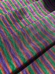 Multi Color Striped Pattern Moiré Fabric By The Yard – Luxurious Silk  For Interior Design & Special Sewing Projects. / 22 inches - 50 cm Width.