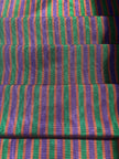 Multi Color Striped Pattern Moiré Fabric By The Yard – Luxurious Silk  For Interior Design & Special Sewing Projects. / 22 inches - 50 cm Width.