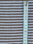 Organic Brown & White Pin Stripe Cotton Fabric by the Yard | 145 cm Wide Handwoven Turkish Cotton
