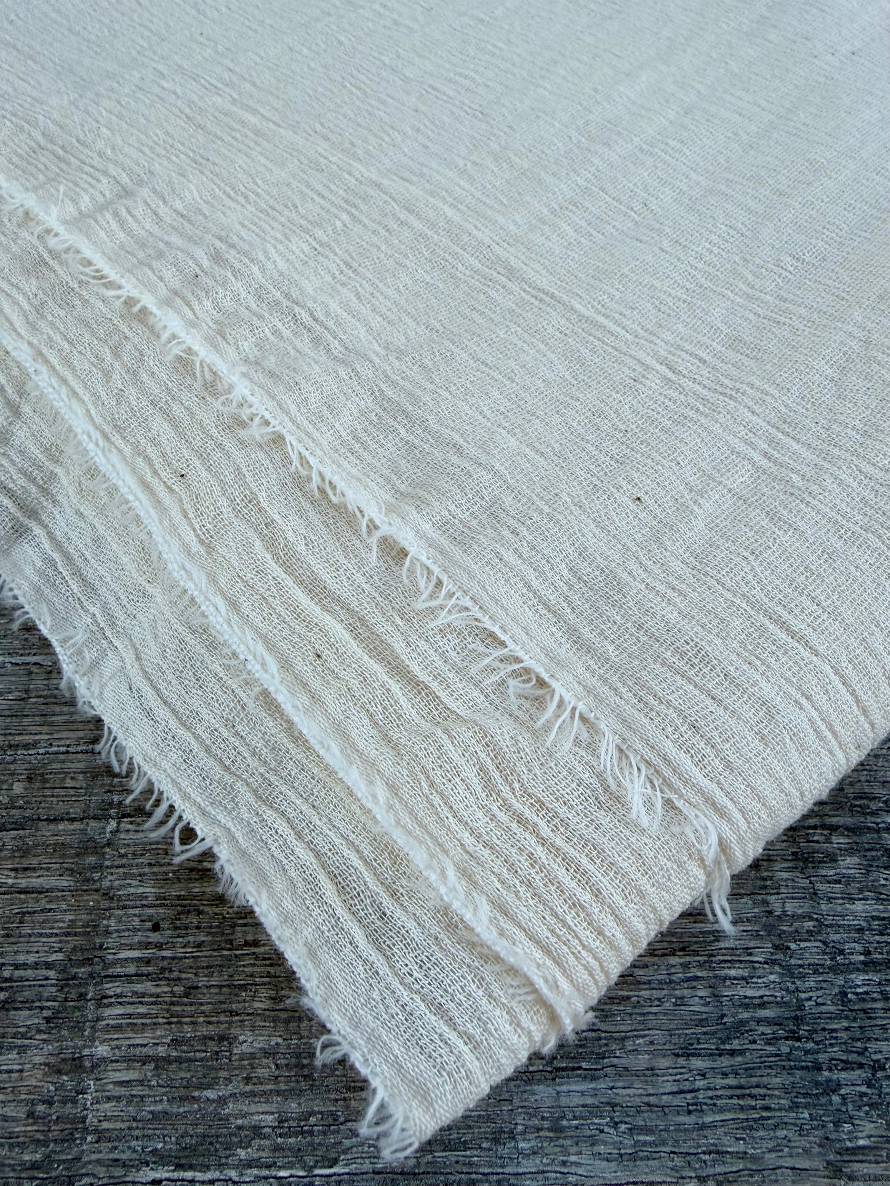 Organic Cotton Gauze Crinkle Fabric by the Yard | 100% Turkish Cotton
