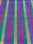 Multi Color Striped Pattern Moiré Fabric By The Yard – Luxurious Silk  For Interior Design & Special Sewing Projects. / 22 inches - 50 cm Width.