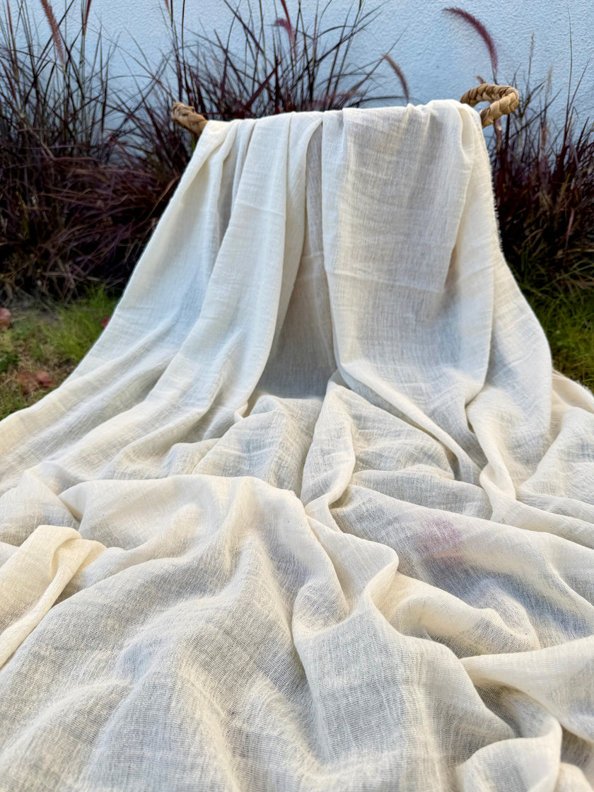 Organic Cotton Gauze Crinkle Fabric by the Yard | 100% Turkish Cotton