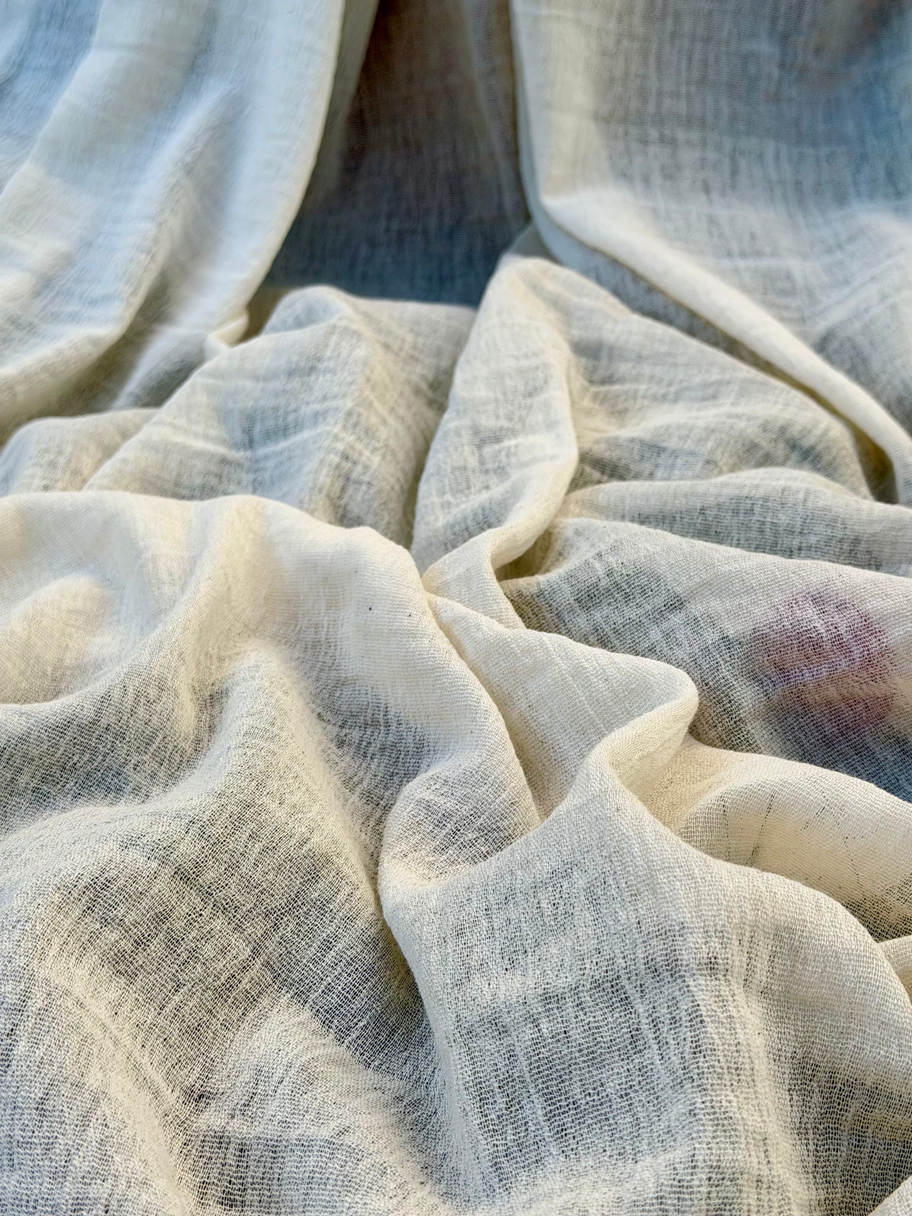 Organic Cotton Gauze Crinkle Fabric by the Yard | 100% Turkish Cotton