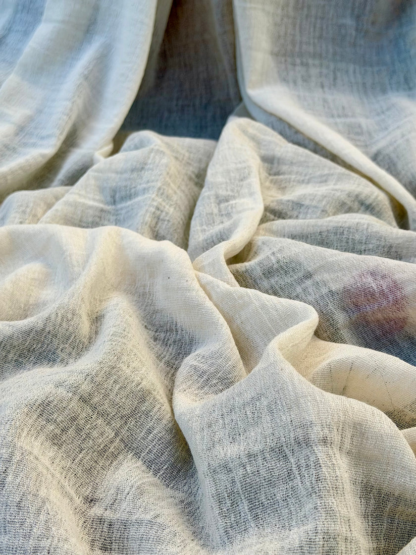 Organic Cotton Gauze Crinkle Fabric by the Yard | 100% Turkish Cotton