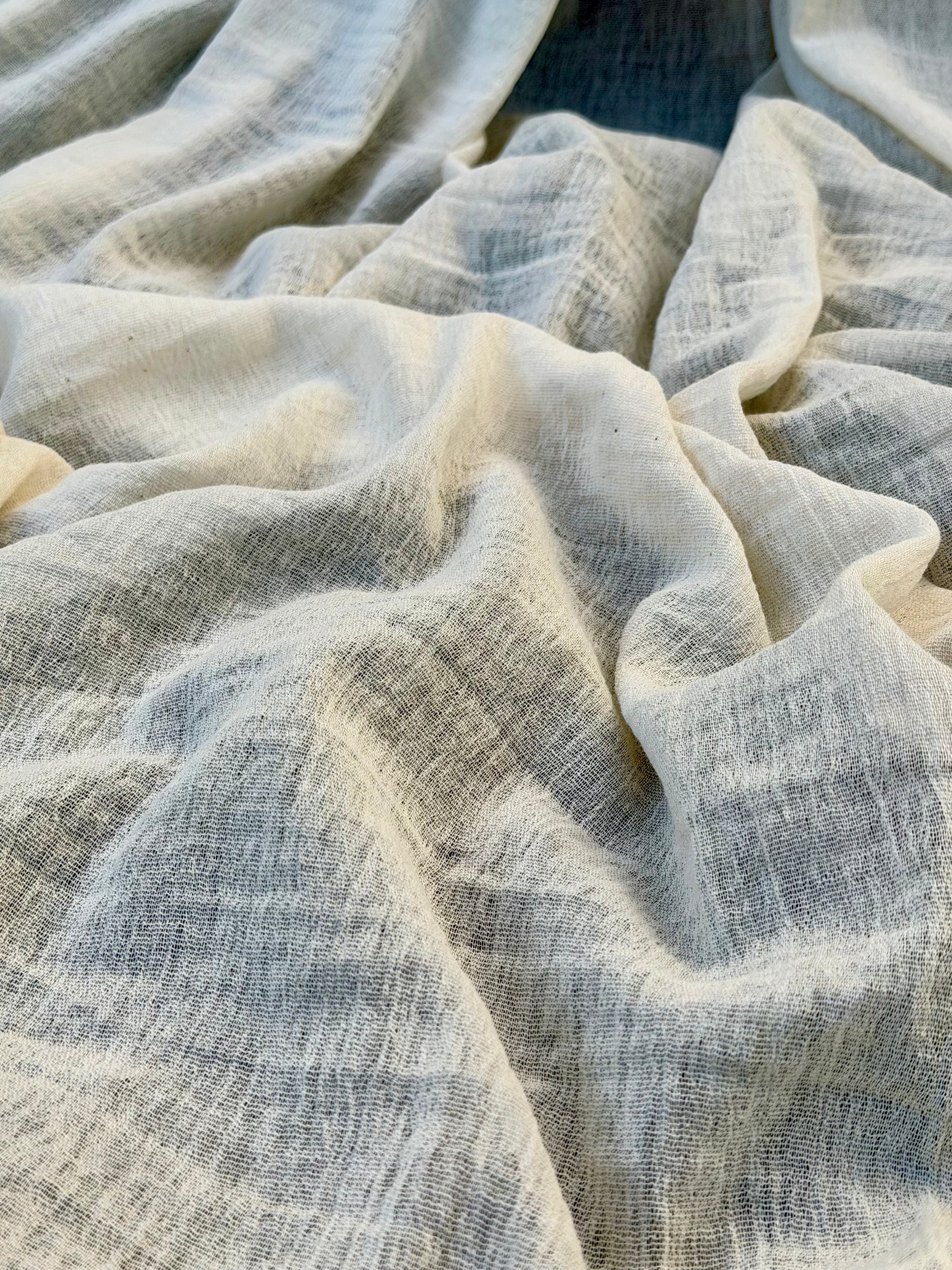 Organic Cotton Gauze Crinkle Fabric by the Yard | 100% Turkish Cotton