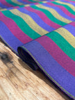 Multi Color Striped Pattern Moiré Fabric By The Yard – Luxurious Silk  For Interior Design & Special Sewing Projects. / 22 inches - 50 cm Width.