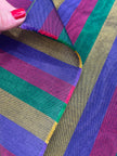 Multi Color Striped Pattern Moiré Fabric By The Yard – Luxurious Silk  For Interior Design & Special Sewing Projects. / 22 inches - 50 cm Width.