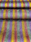 Multi Color Striped Pattern Moiré Fabric By The Yard – Luxurious Silk  For Interior Design & Special Sewing Projects. / 22 inches - 50 cm Width.