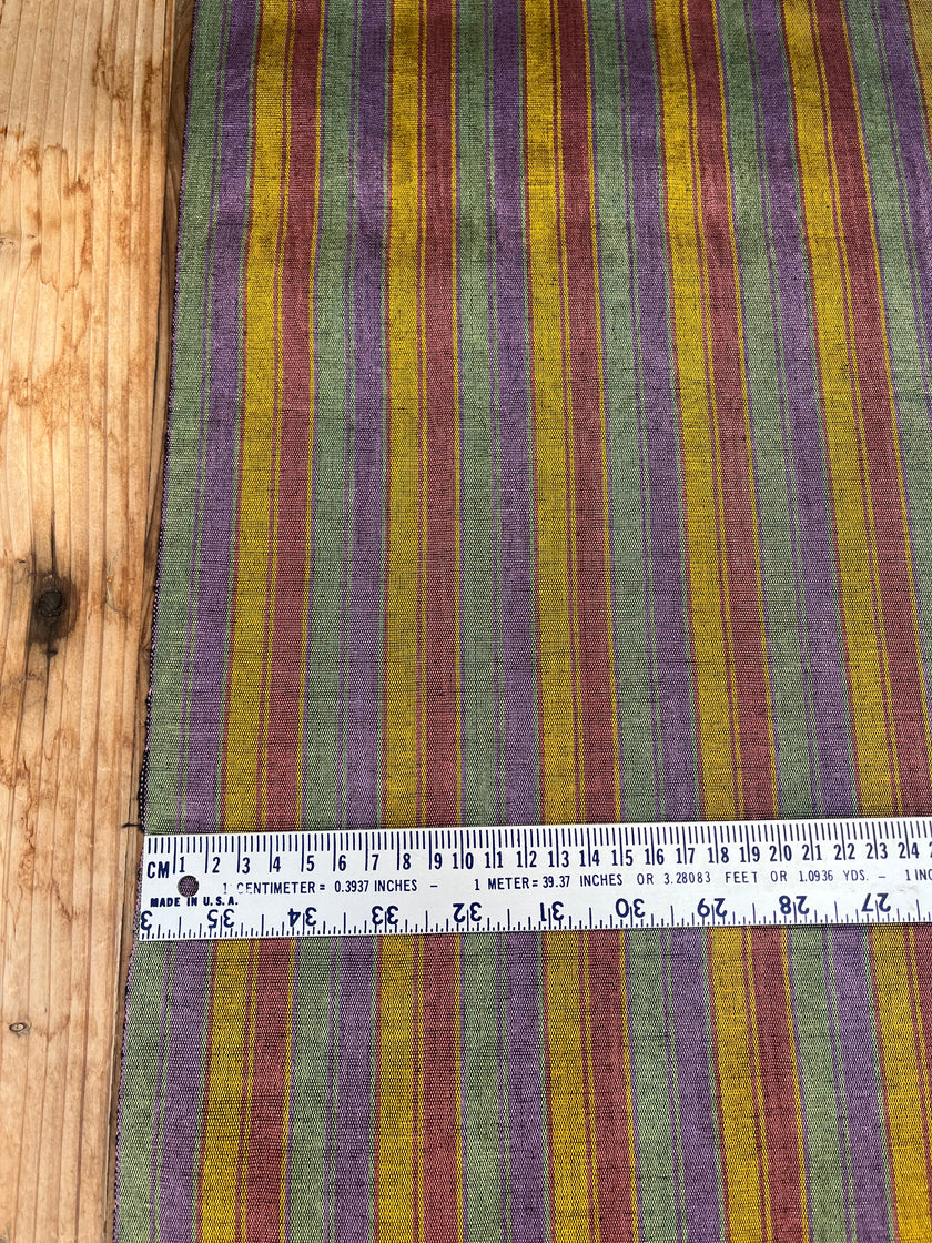 Multi Color Striped Pattern Moiré Fabric By The Yard – Luxurious Silk  For Interior Design & Special Sewing Projects. / 22 inches - 50 cm Width.