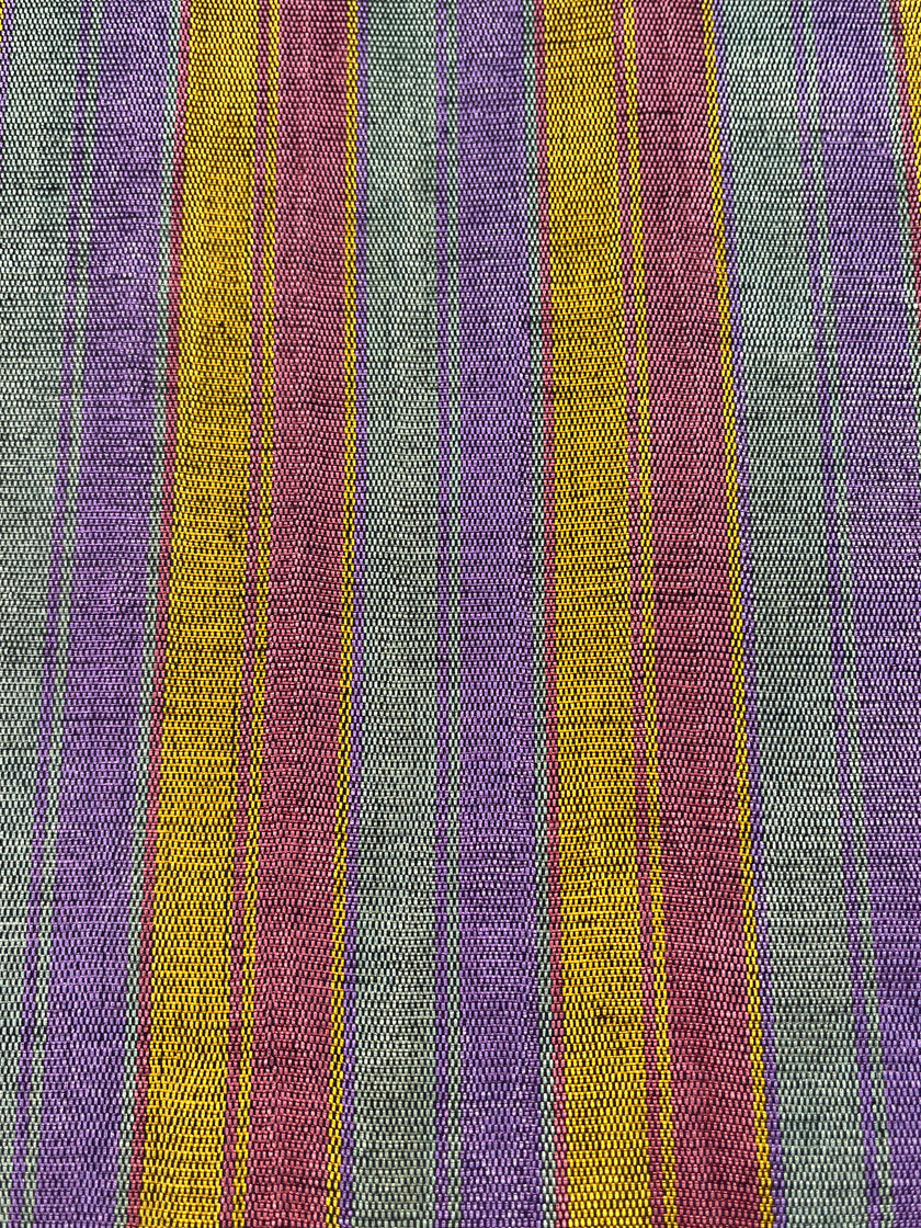 Multi Color Striped Pattern Moiré Fabric By The Yard – Luxurious Silk  For Interior Design & Special Sewing Projects. / 22 inches - 50 cm Width.