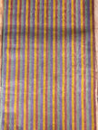 Multi Color Striped Pattern Moiré Fabric By The Yard – Luxurious Silk  For Interior Design & Special Sewing Projects. / 22 inches - 50 cm Width.