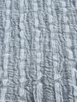 Neutral Stretchy Crinkle Cotton Fabric, Textured Surface.Handwoven Striped Crinkle Cotton Fabric – Organic Cotton & Beech Wood Fiber Blend