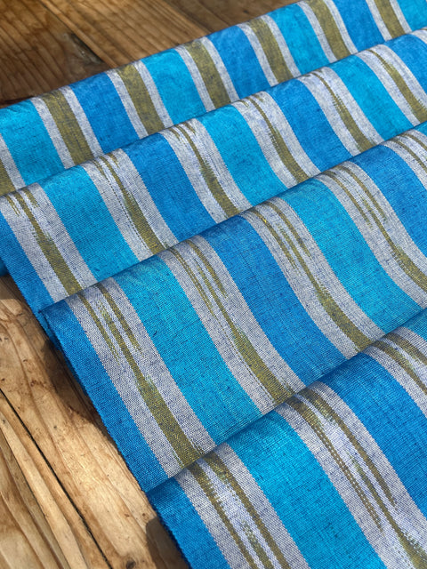 Multi Color Striped Pattern Moiré Fabric By The Yard – Luxurious Silk  For Interior Design & Special Sewing Projects. / 22 inches - 50 cm Width.