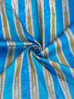Multi Color Striped Pattern Moiré Fabric By The Yard – Luxurious Silk  For Interior Design & Special Sewing Projects. / 22 inches - 50 cm Width.
