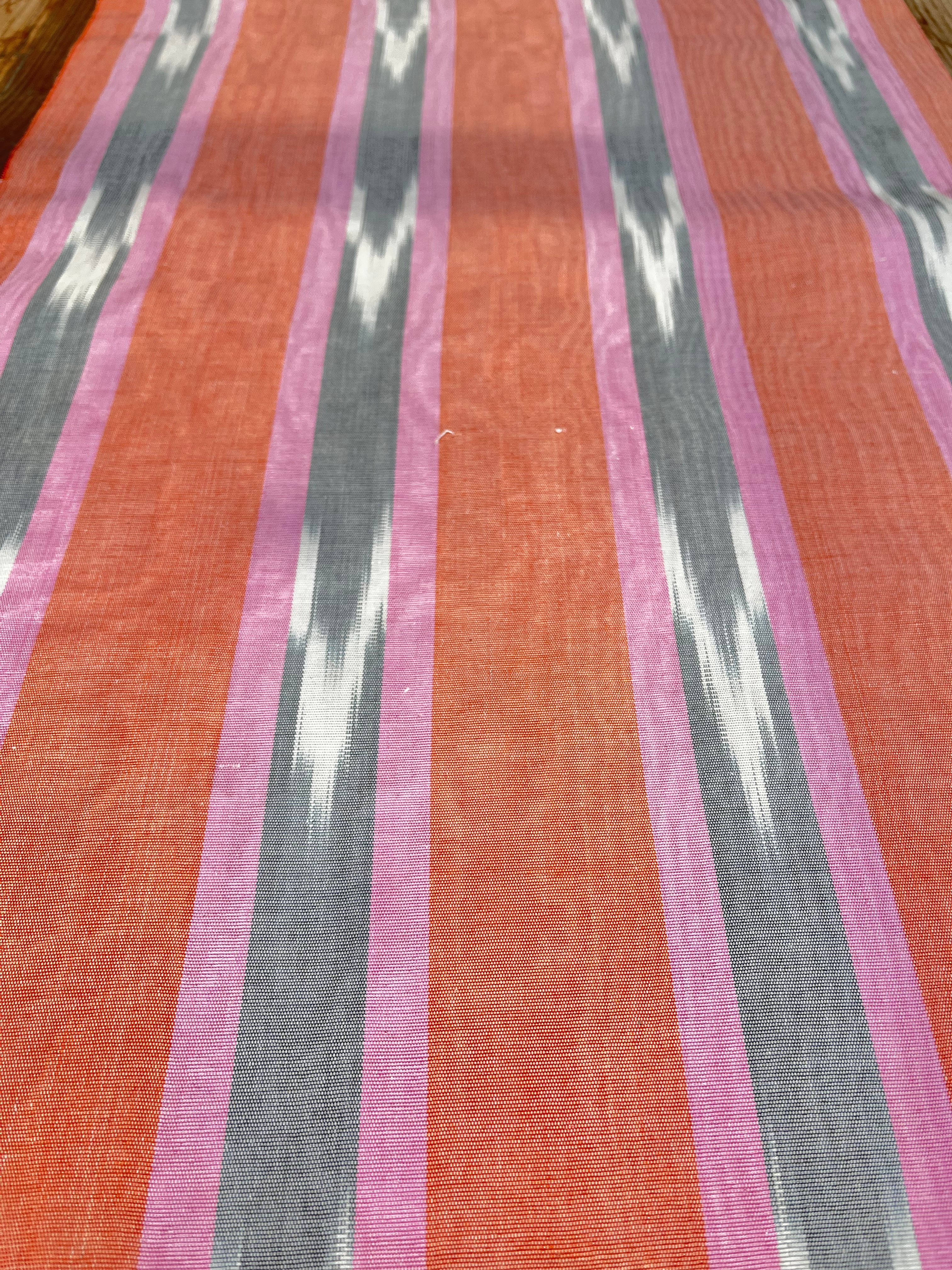 Multi Color Striped Pattern Moiré Fabric By The Yard – Luxurious Silk  For Interior Design & Special Sewing Projects. / 22 inches - 50 cm Width.