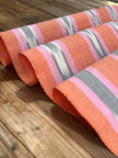 Multi Color Striped Pattern Moiré Fabric By The Yard – Luxurious Silk  For Interior Design & Special Sewing Projects. / 22 inches - 50 cm Width.