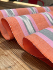 Multi Color Striped Pattern Moiré Fabric By The Yard – Luxurious Silk  For Interior Design & Special Sewing Projects. / 22 inches - 50 cm Width.