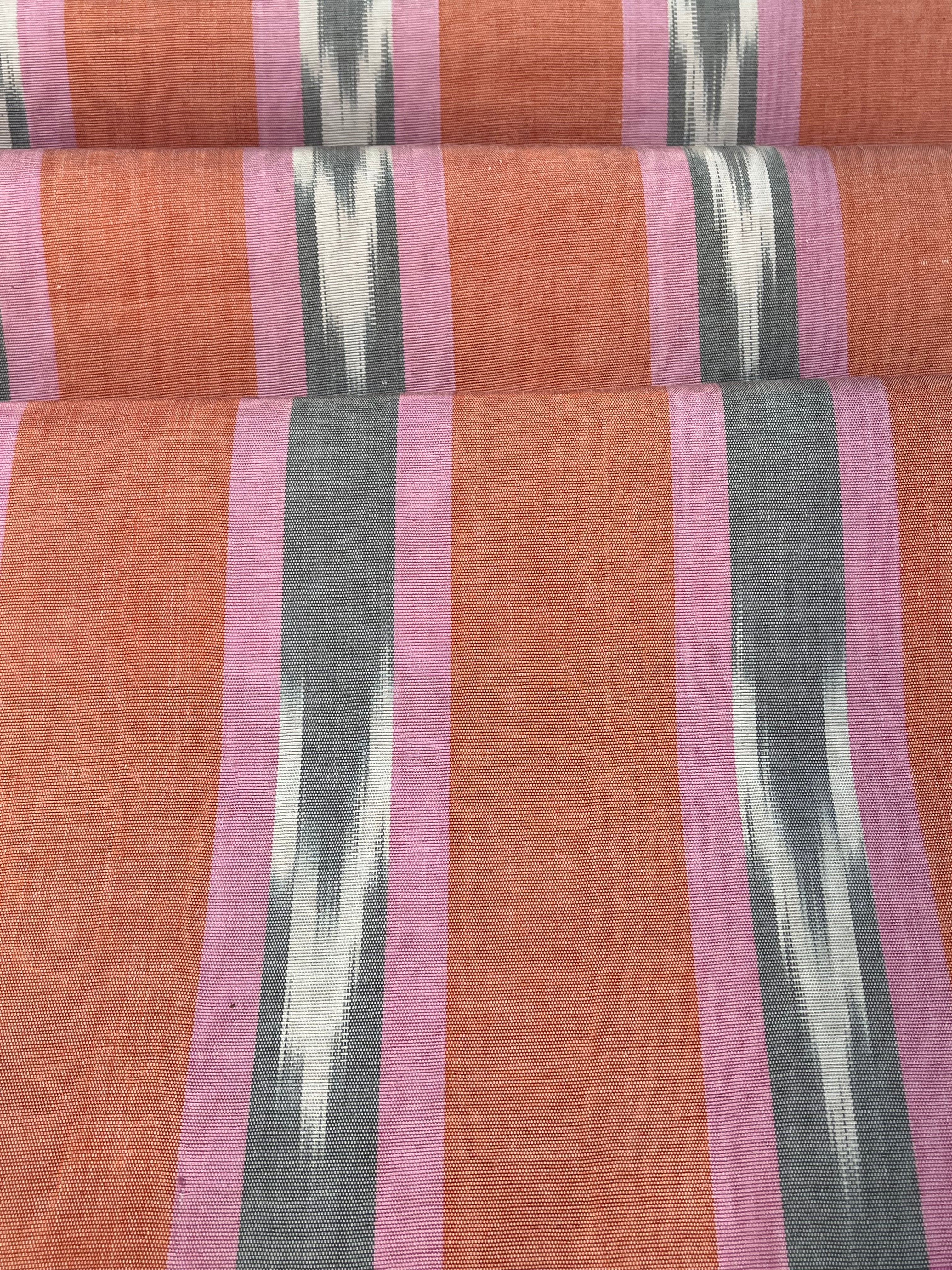 Multi Color Striped Pattern Moiré Fabric By The Yard – Luxurious Silk  For Interior Design & Special Sewing Projects. / 22 inches - 50 cm Width.