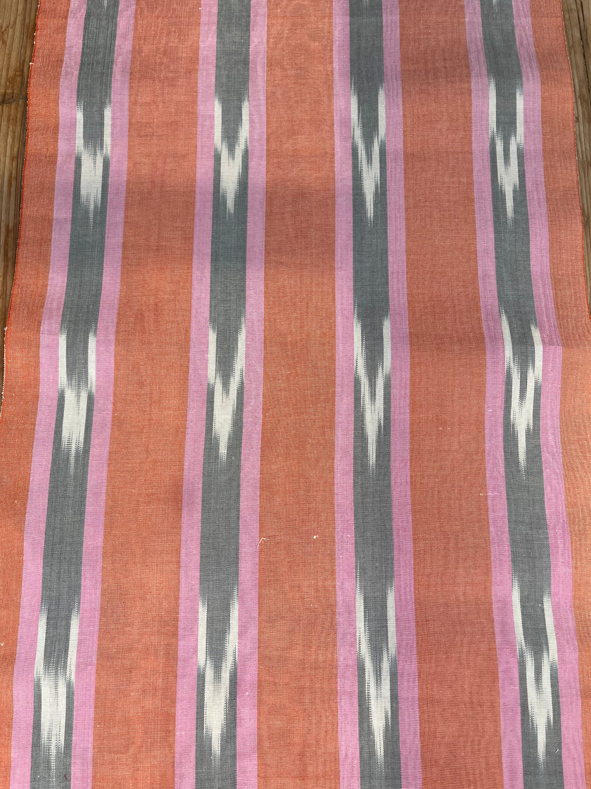 Multi Color Striped Pattern Moiré Fabric By The Yard – Luxurious Silk  For Interior Design & Special Sewing Projects. / 22 inches - 50 cm Width.