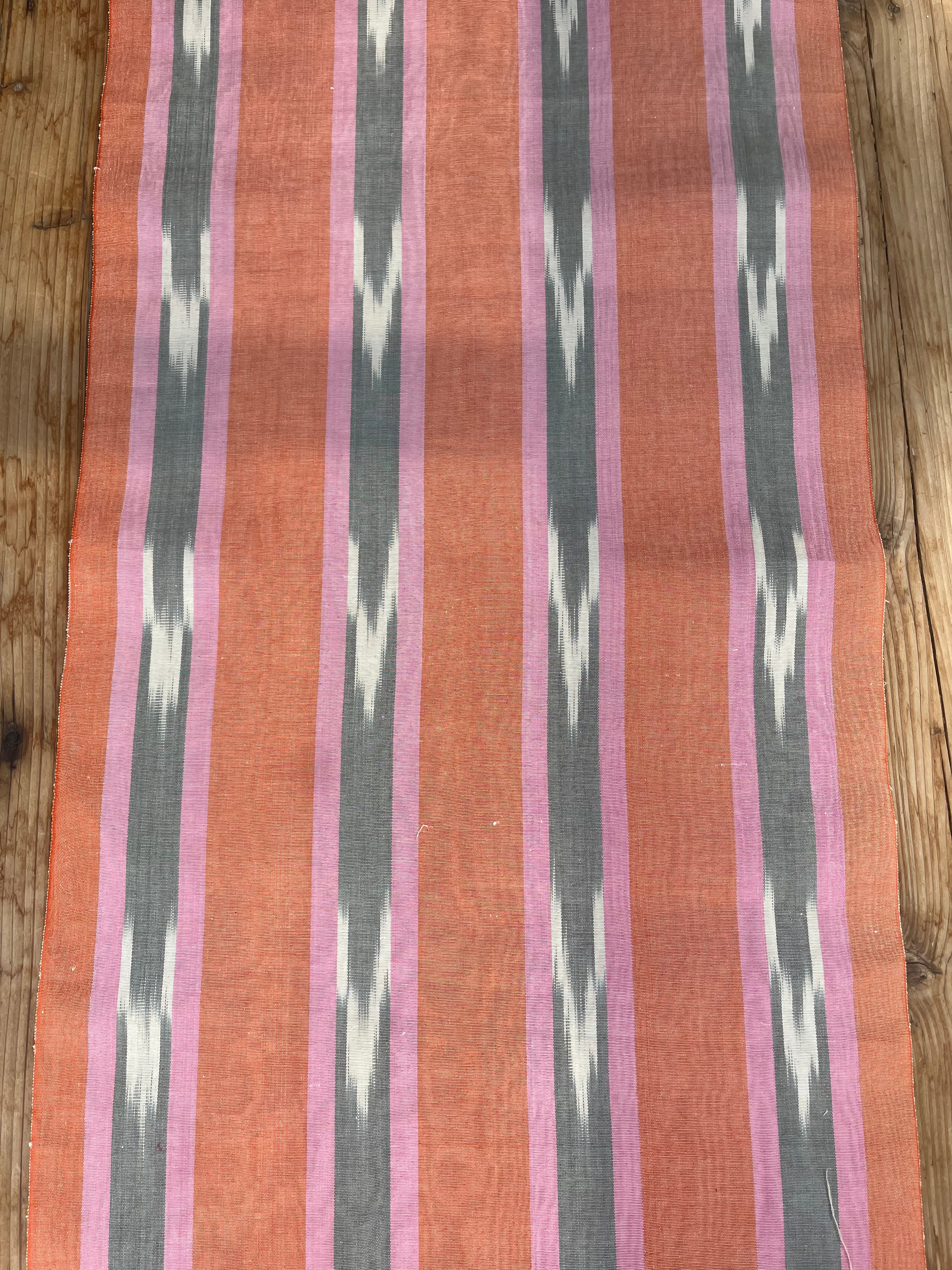 Multi Color Striped Pattern Moiré Fabric By The Yard – Luxurious Silk  For Interior Design & Special Sewing Projects. / 22 inches - 50 cm Width.