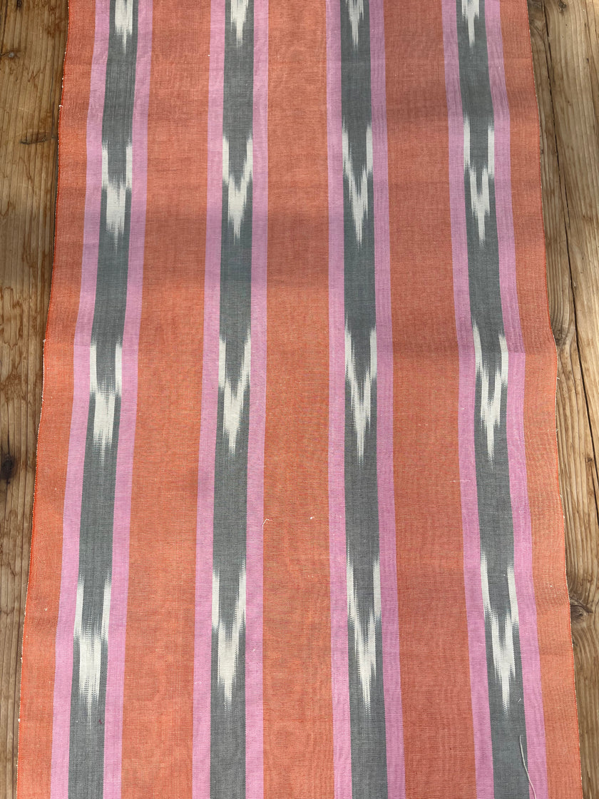 Multi Color Striped Pattern Moiré Fabric By The Yard – Luxurious Silk  For Interior Design & Special Sewing Projects. / 22 inches - 50 cm Width.