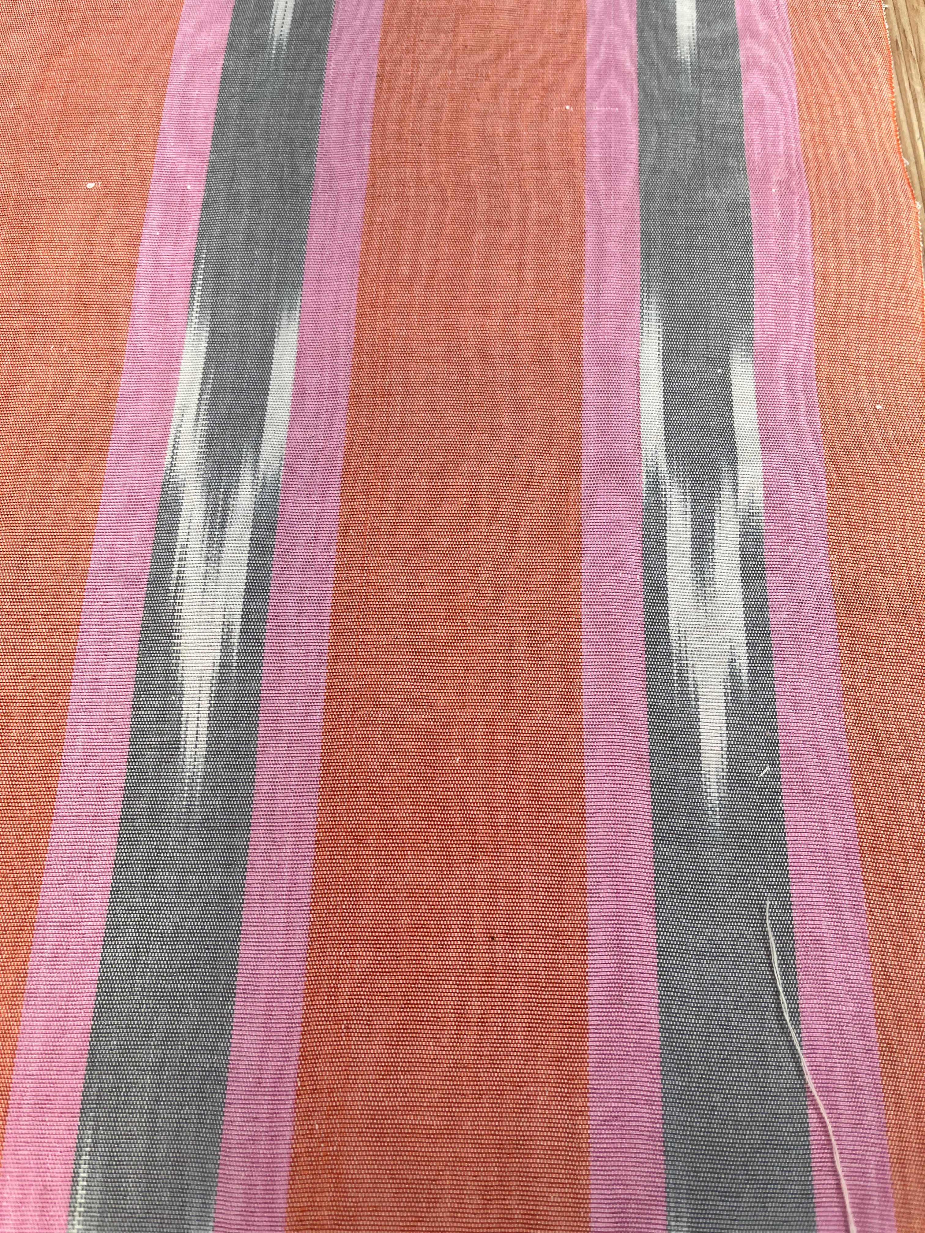 Multi Color Striped Pattern Moiré Fabric By The Yard – Luxurious Silk  For Interior Design & Special Sewing Projects. / 22 inches - 50 cm Width.