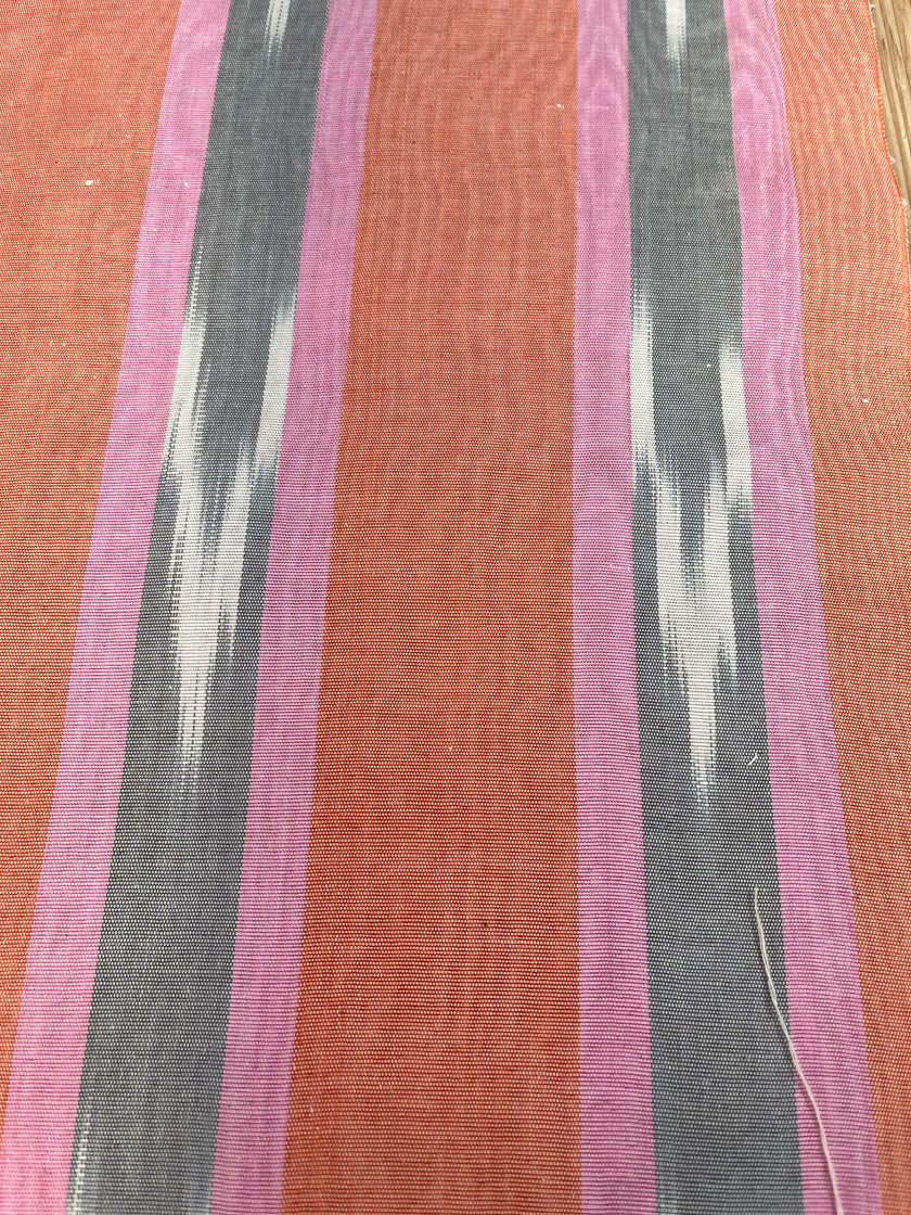 Multi Color Striped Pattern Moiré Fabric By The Yard – Luxurious Silk  For Interior Design & Special Sewing Projects. / 22 inches - 50 cm Width.